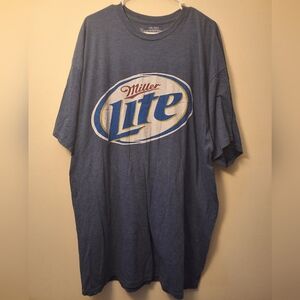 Miller Lite Beer Graphic Tee - Heather Blue (3XL Tall)